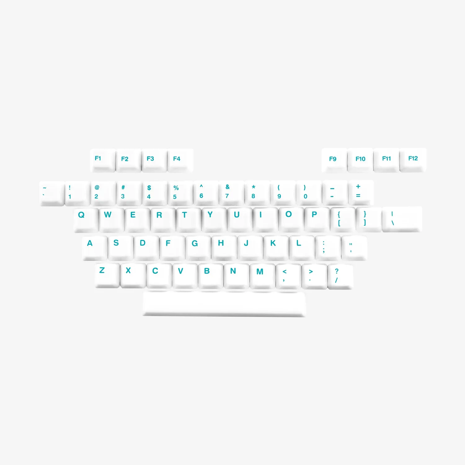 Cerakey A Set-Alpha Plus keycap ceramica set base bianco