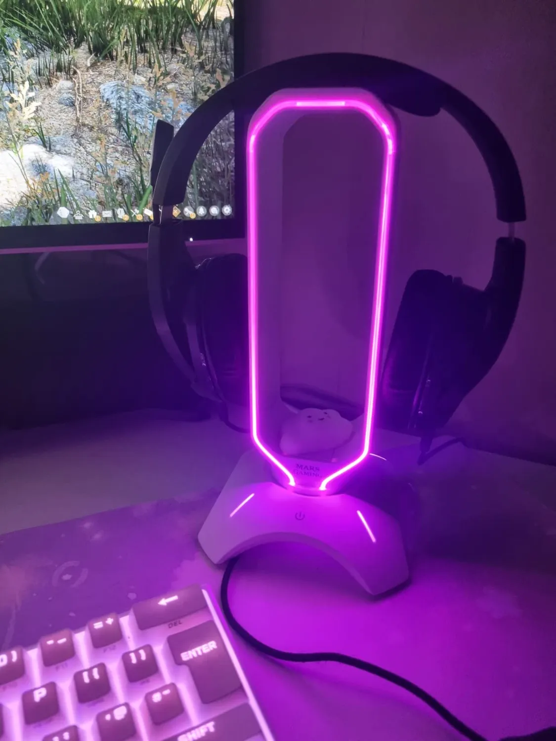 Mars Gaming MHHPRO supporto cuffie gaming bianco RGB
