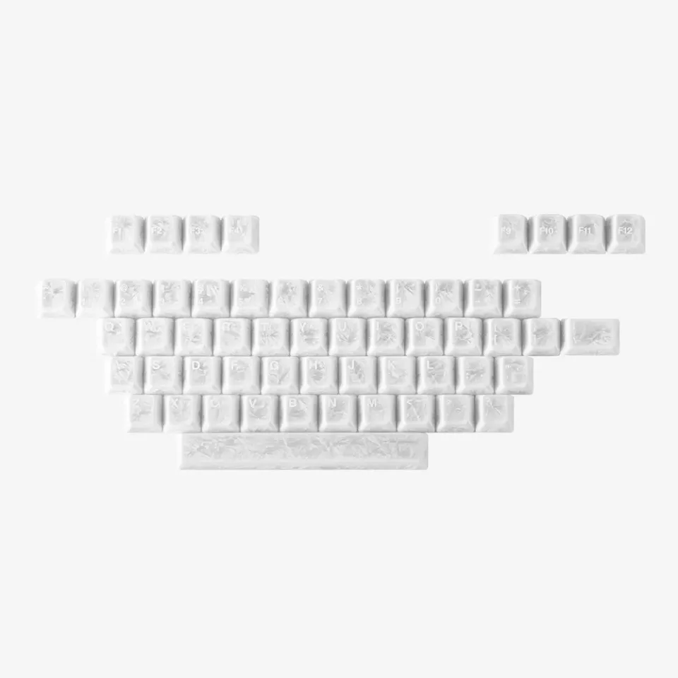 Cerakey A SET-ALPHA PLUS-Ice Crystal-V4 keycap White