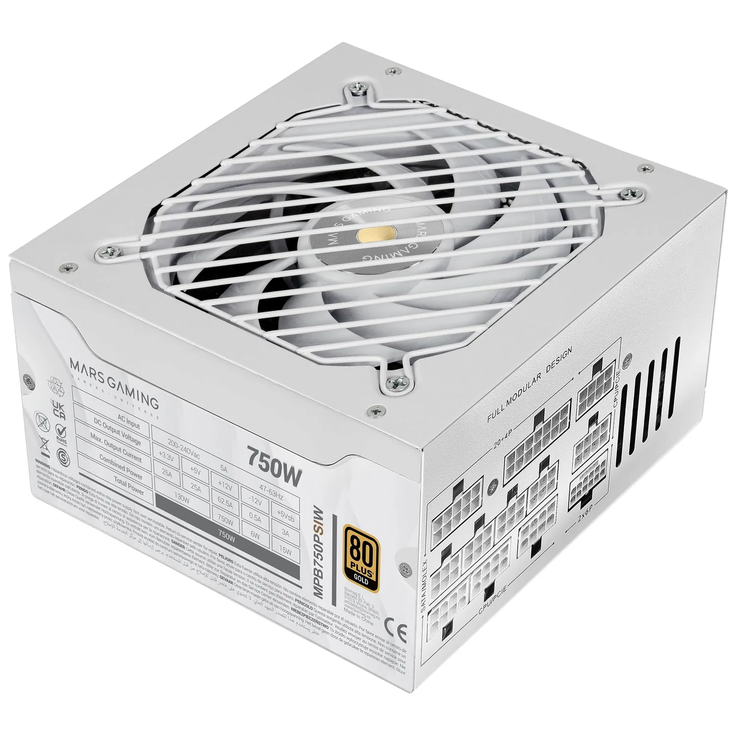 Mars Gaming MPB750PSI alimentatore PC 750W full modular nero Gold