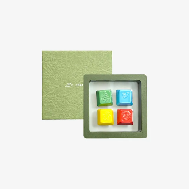 Cerakey Christmas V3 set keycap in ceramica natalizio