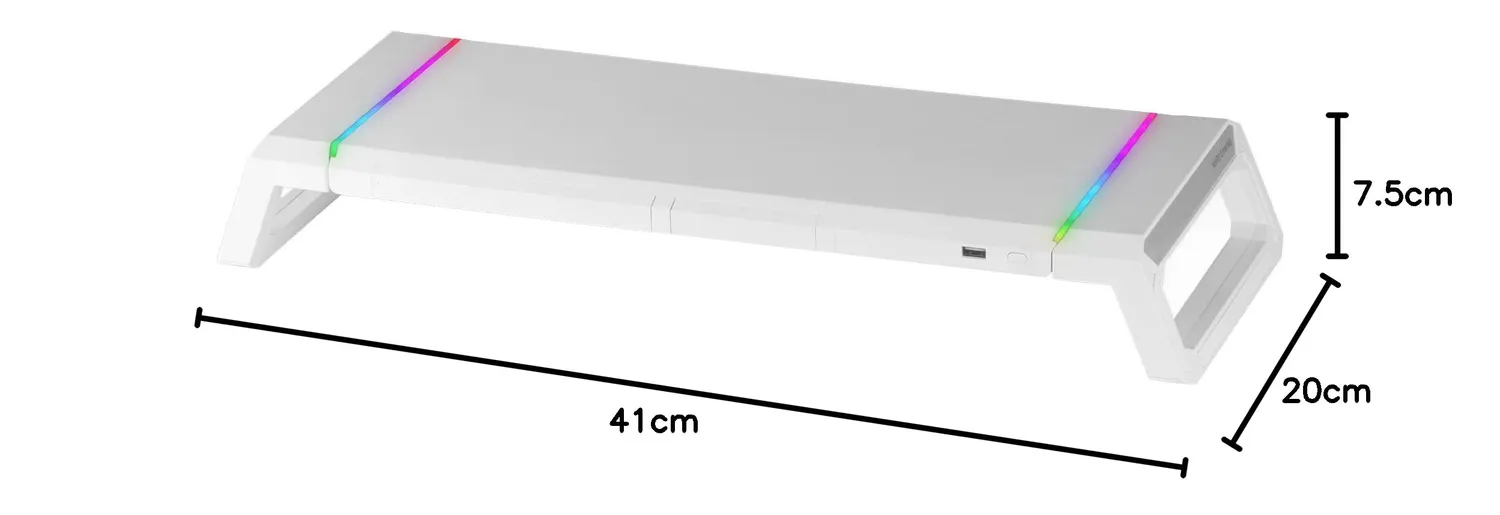 Mars Gaming MGS-ONE supporto monitor RGB bianco USB