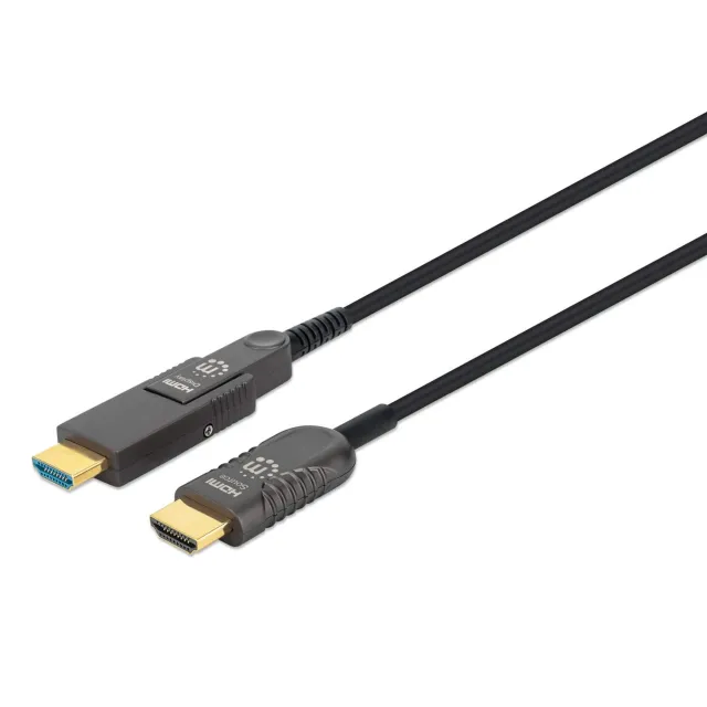 Manhattan Cavo HDMI Ottico Attivo 4K 20m Nero Staccabile
