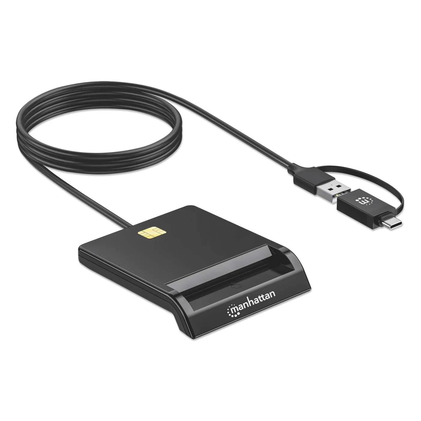 Manhattan Lettore smart card USB-C USB-A combo