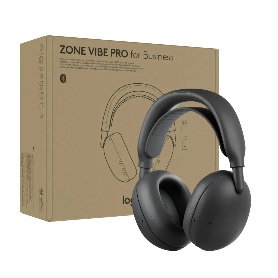 Logitech Zone Vibe Pro Business cuffie Grafite Teams 40 mm