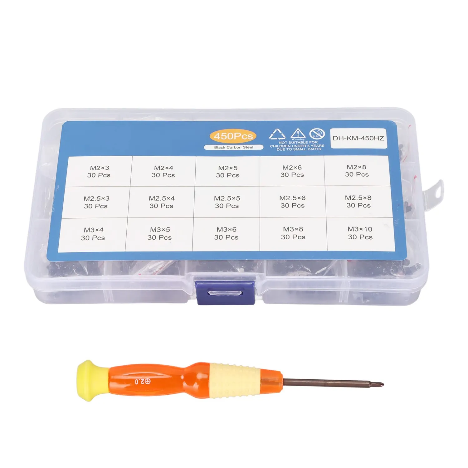 Zunate Set 450 Viti Laptop in Acciaio Universali con Scatola