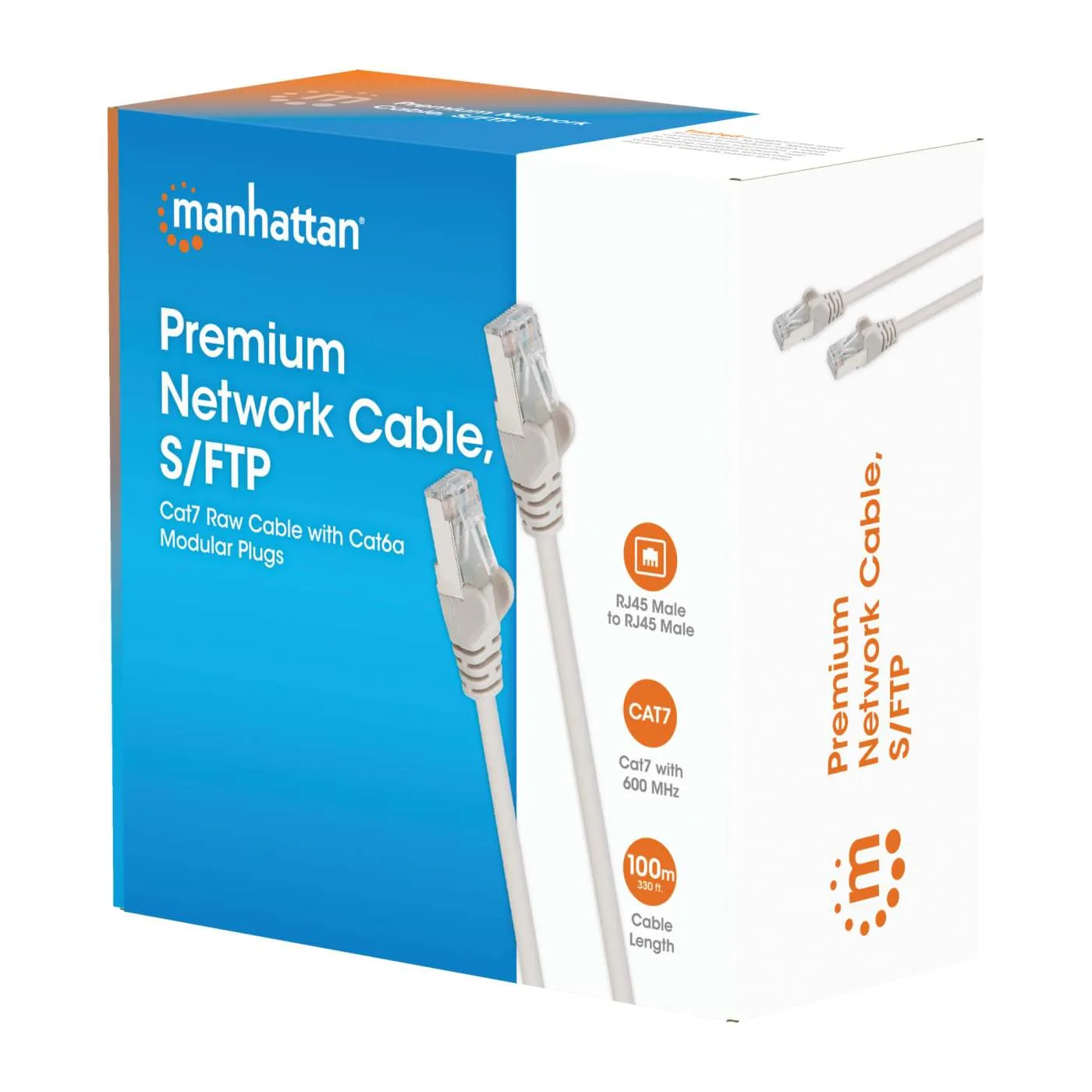 Manhattan Premium Cavo Rete S/FTP Cat7 100 m grigio