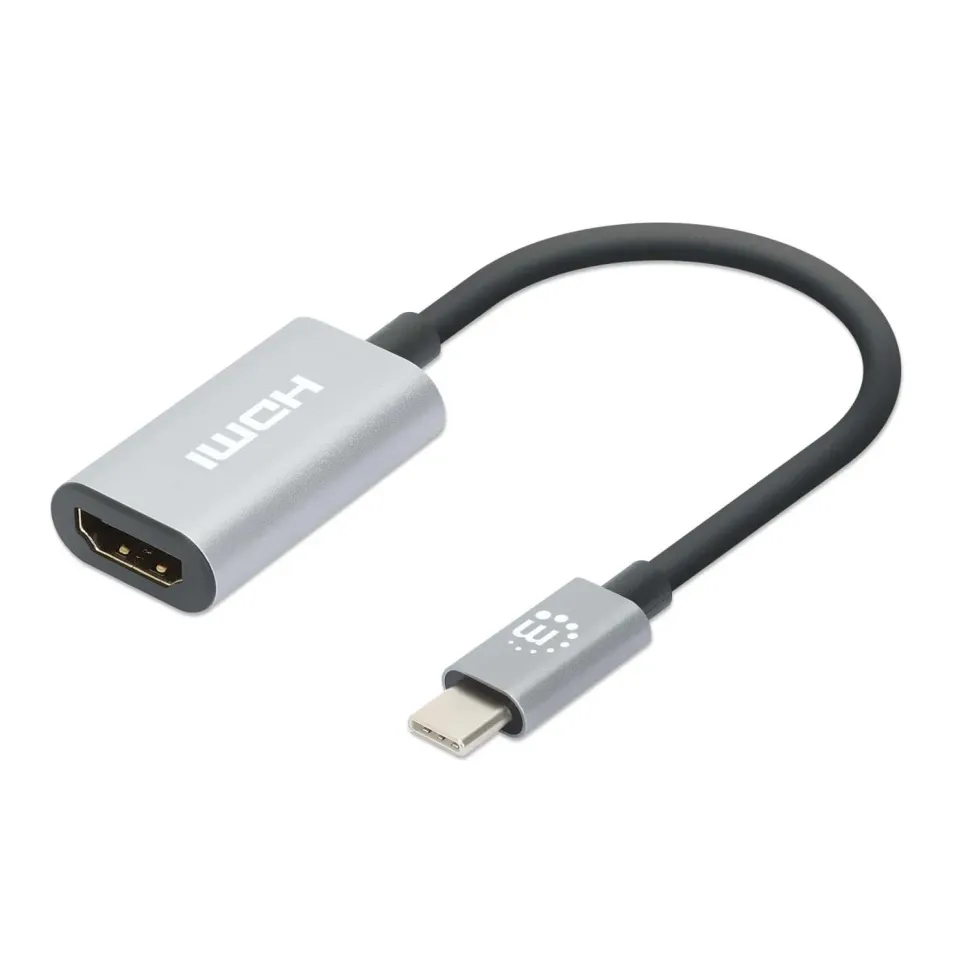 Manhattan Adattatore USB-C HDMI 4K 60Hz Alluminio Compatto