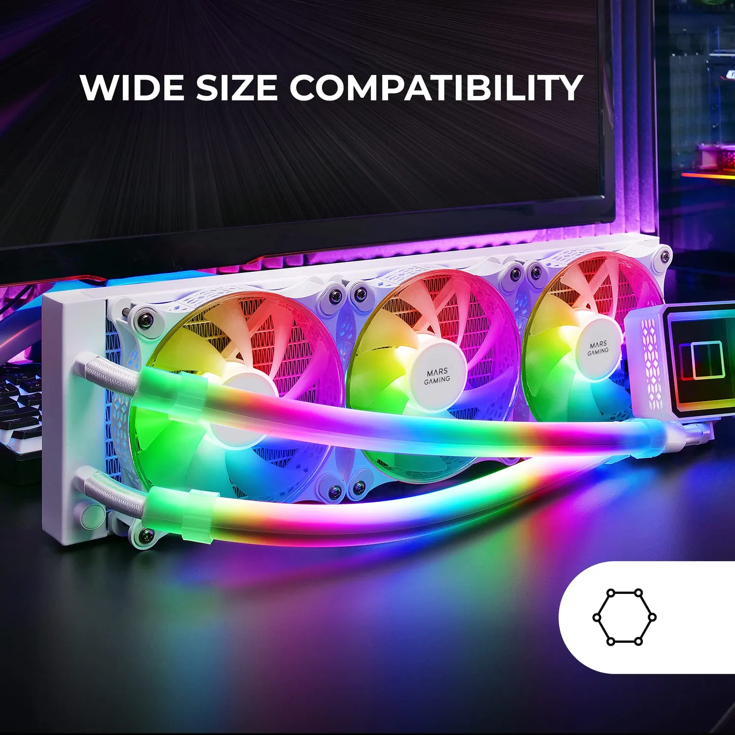 Mars Gaming MCA-WT guaina ARGB tubi 330mm 30 LED