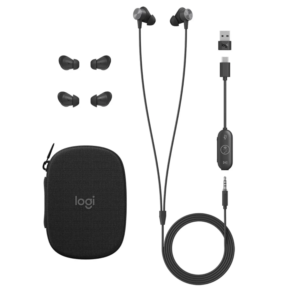 Logitech Zone Wired auricolari USB Teams grafite cablati