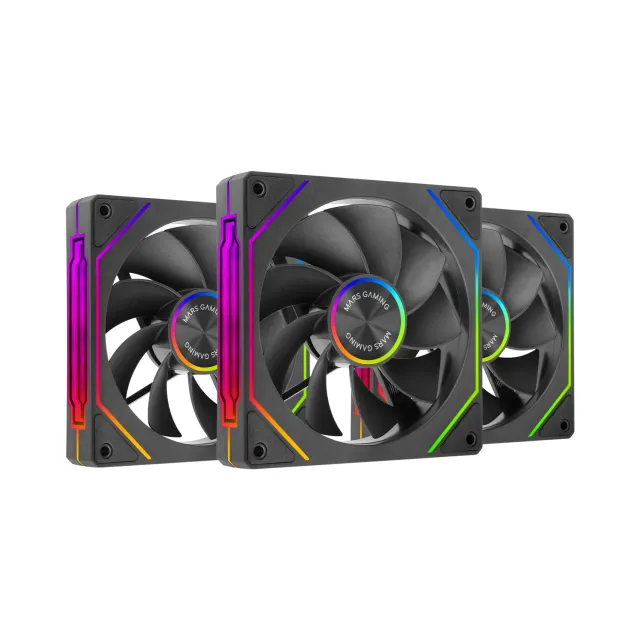 Mars Gaming MF-Linkfinitykit2R ventole PC 120mm kit 3 nere ARGB