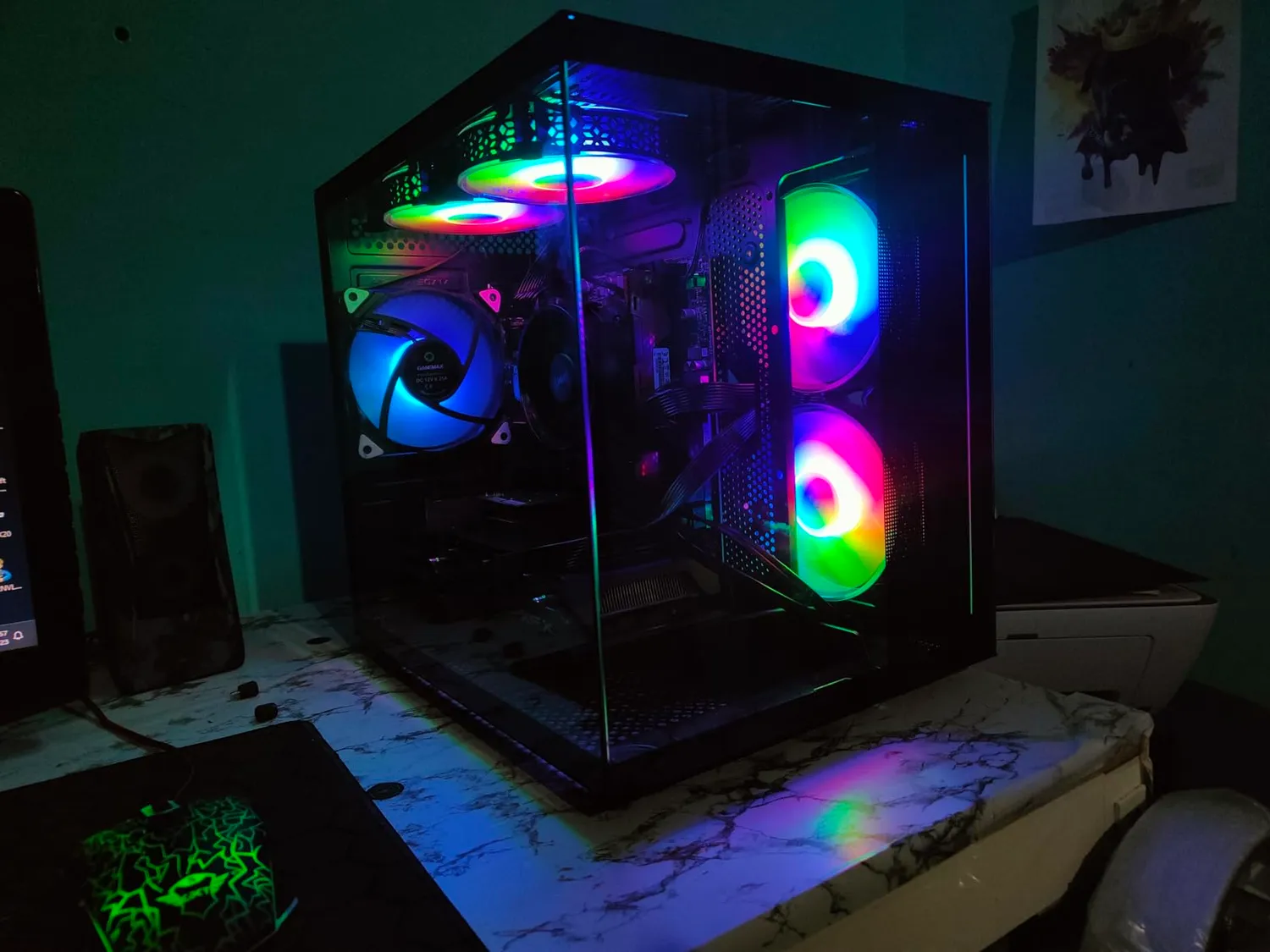 Mars Gaming MF-DUO kit 2 ventole PC FRGB nero 120mm