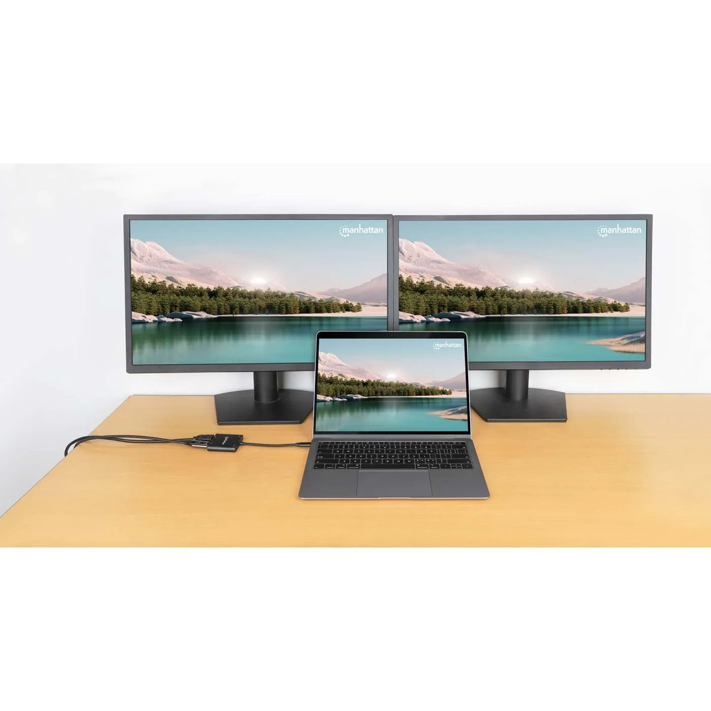 Manhattan Adattatore USB-C Dual HDMI 4K 100W PD