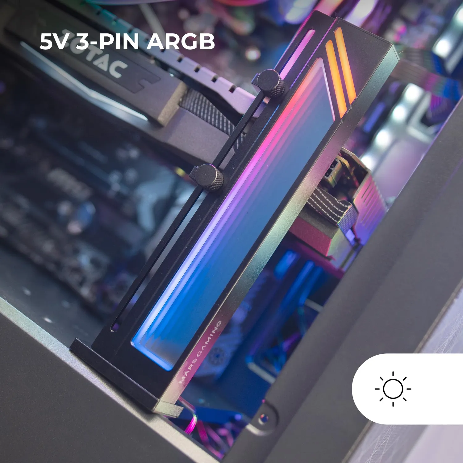 Mars Gaming MCA-GCB supporto GPU ARGB nero