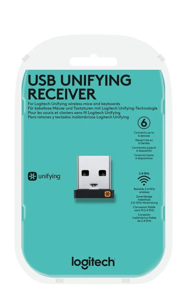 Logitech Unifying ricevitore USB 2,4 GHz per 6 dispositivi