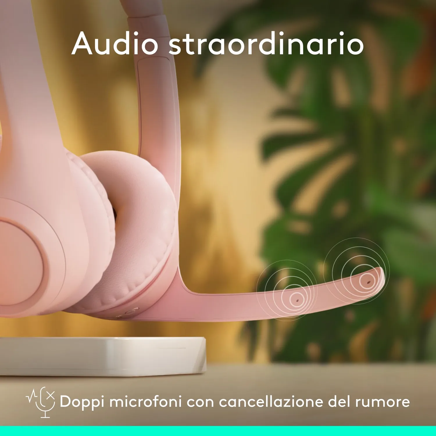 Logitech Zone 300 cuffia bluetooth rosa con microfono