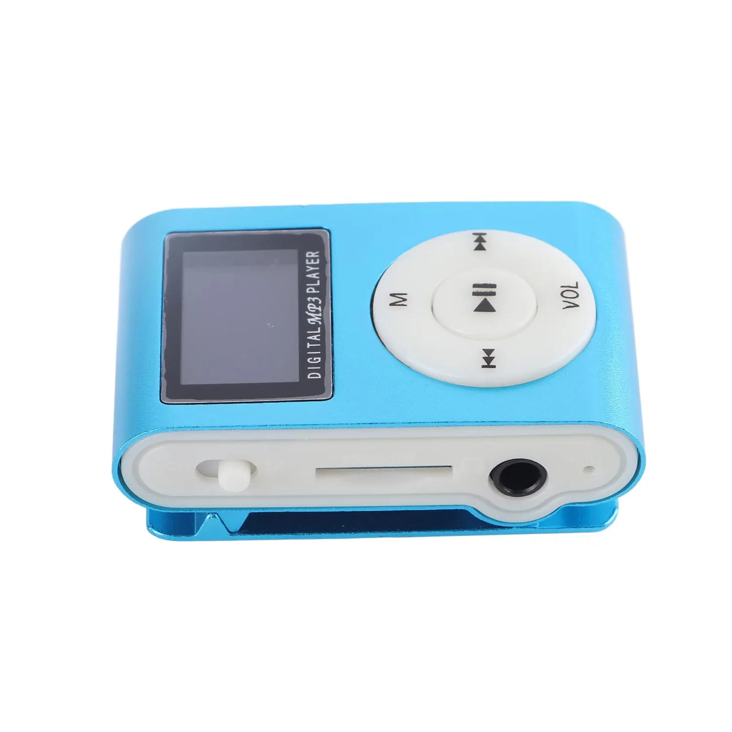 Zunate lettore MP3 mini metallo blu USB 2.0 con clip