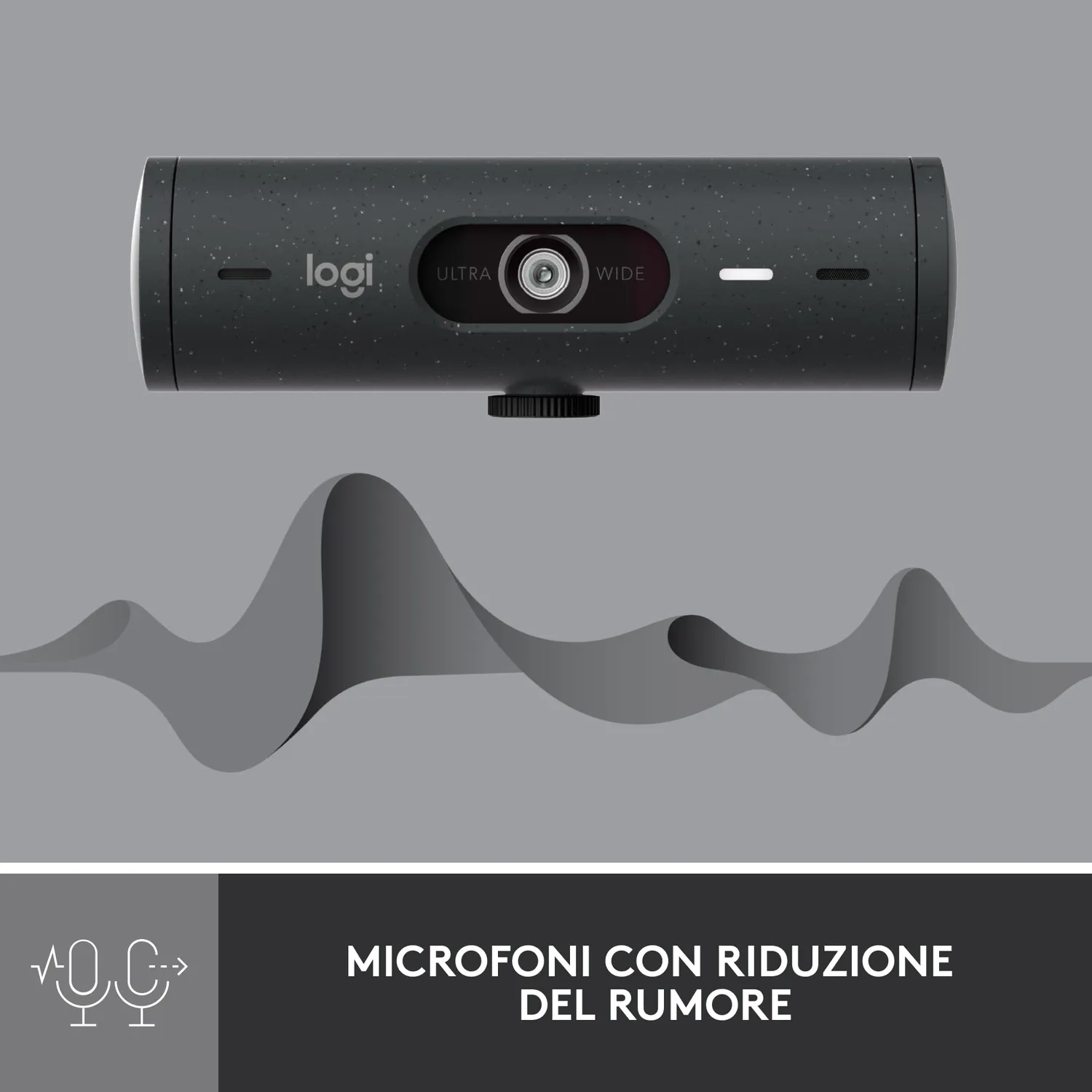 Logitech Brio 500 webcam Full HD 1080p grafite