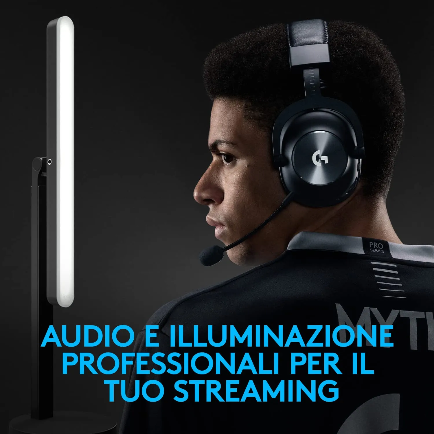 Logitech G PRO X Wireless cuffia gaming + luce Litra Beam