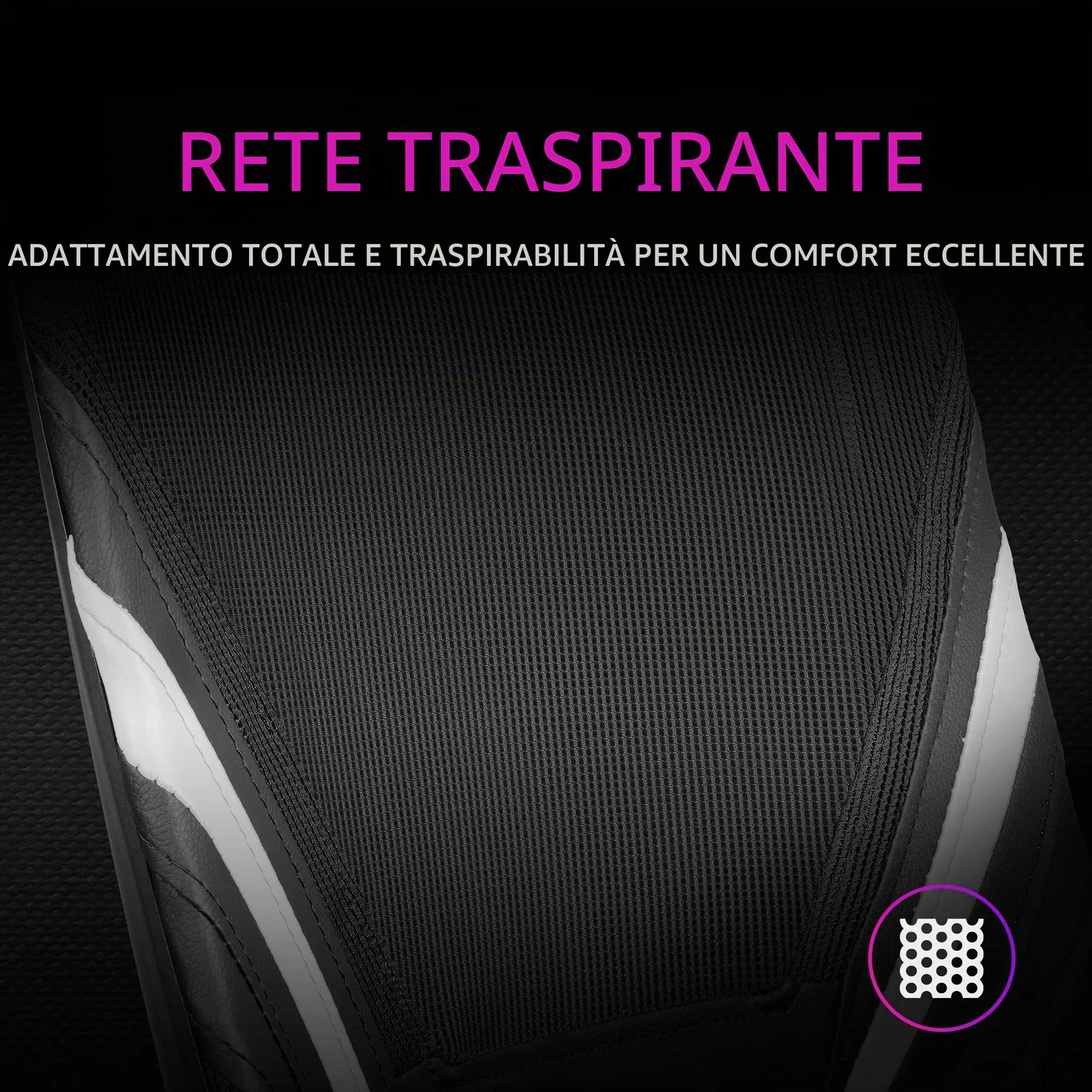 Mars Gaming MGCERGOBR Sedia Gaming Rossa Rete Traspirante