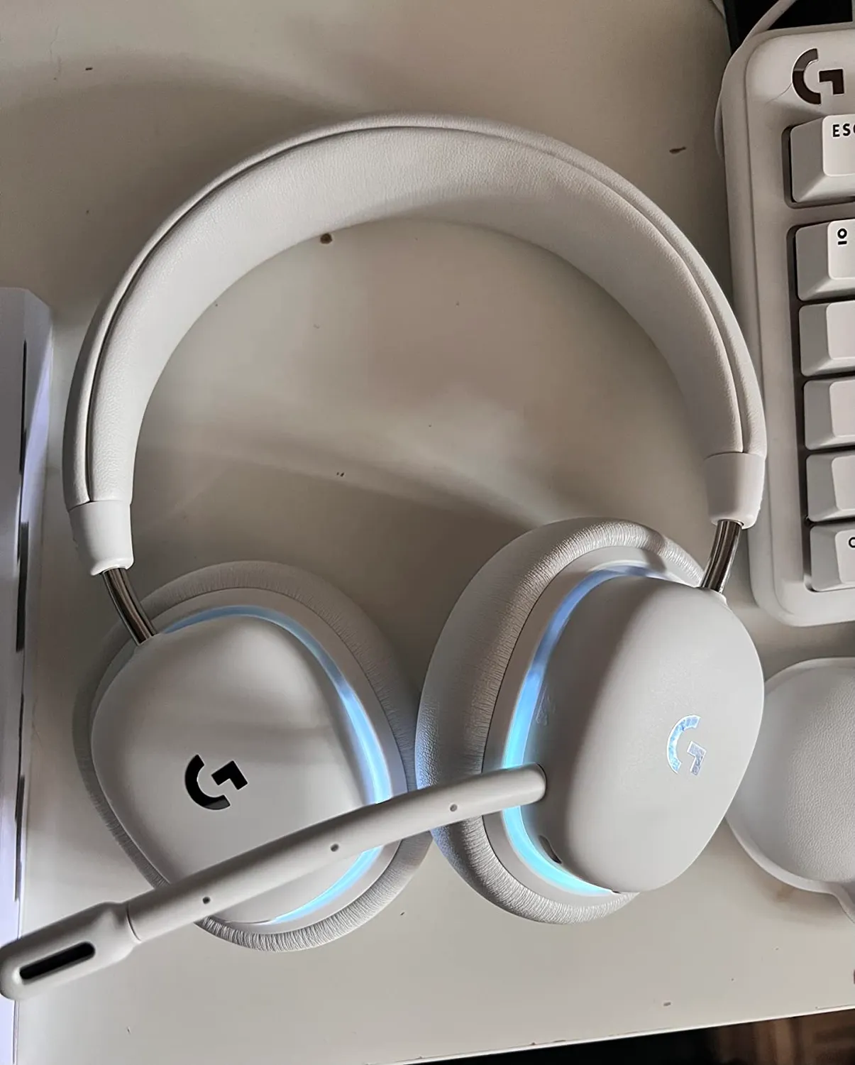Logitech G735 cuffie gaming wireless bianche Lightspeed