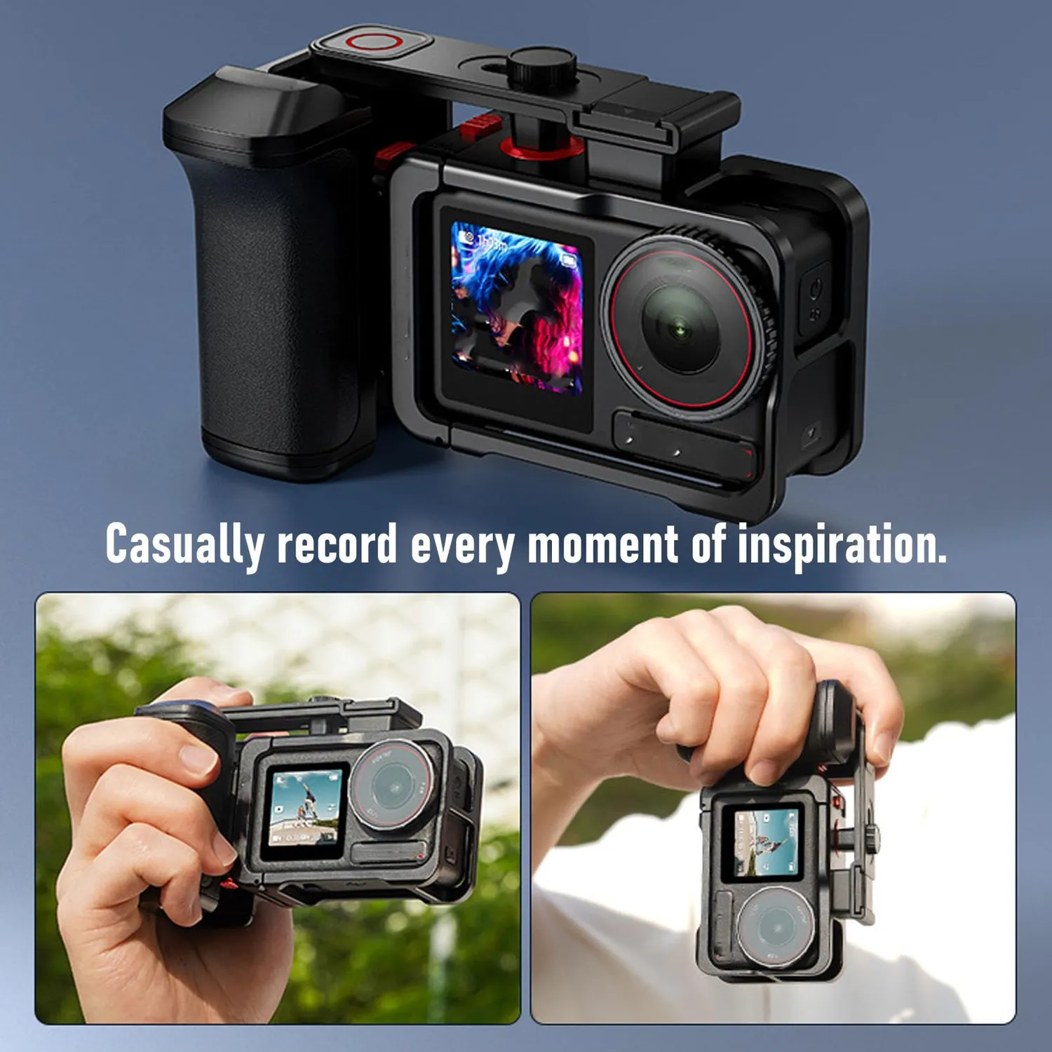 Zunate impugnatura action cam Action 3/4/5 Pro alluminio scatto