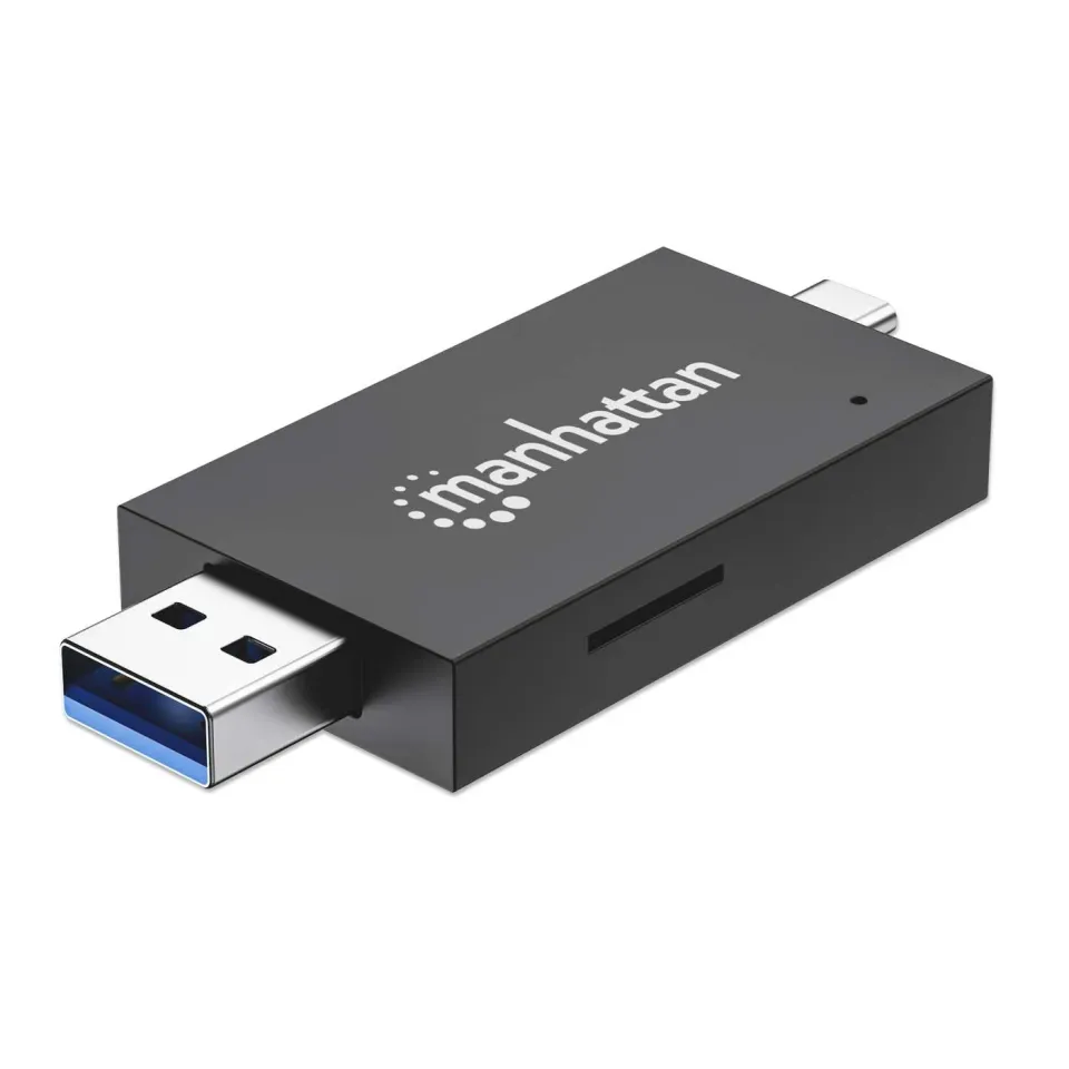 Manhattan USB 3.0 Type-C Type-A Combo lettore schede SD microSD 5 Gbps