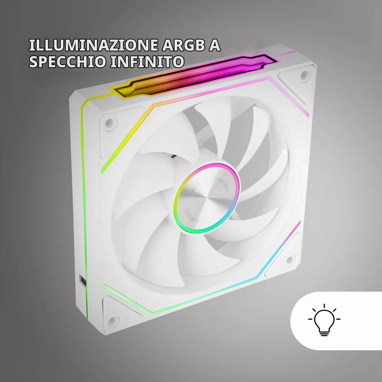 Mars Gaming MF-LINKFINITYKIT2 ventole 120mm bianche ARGB