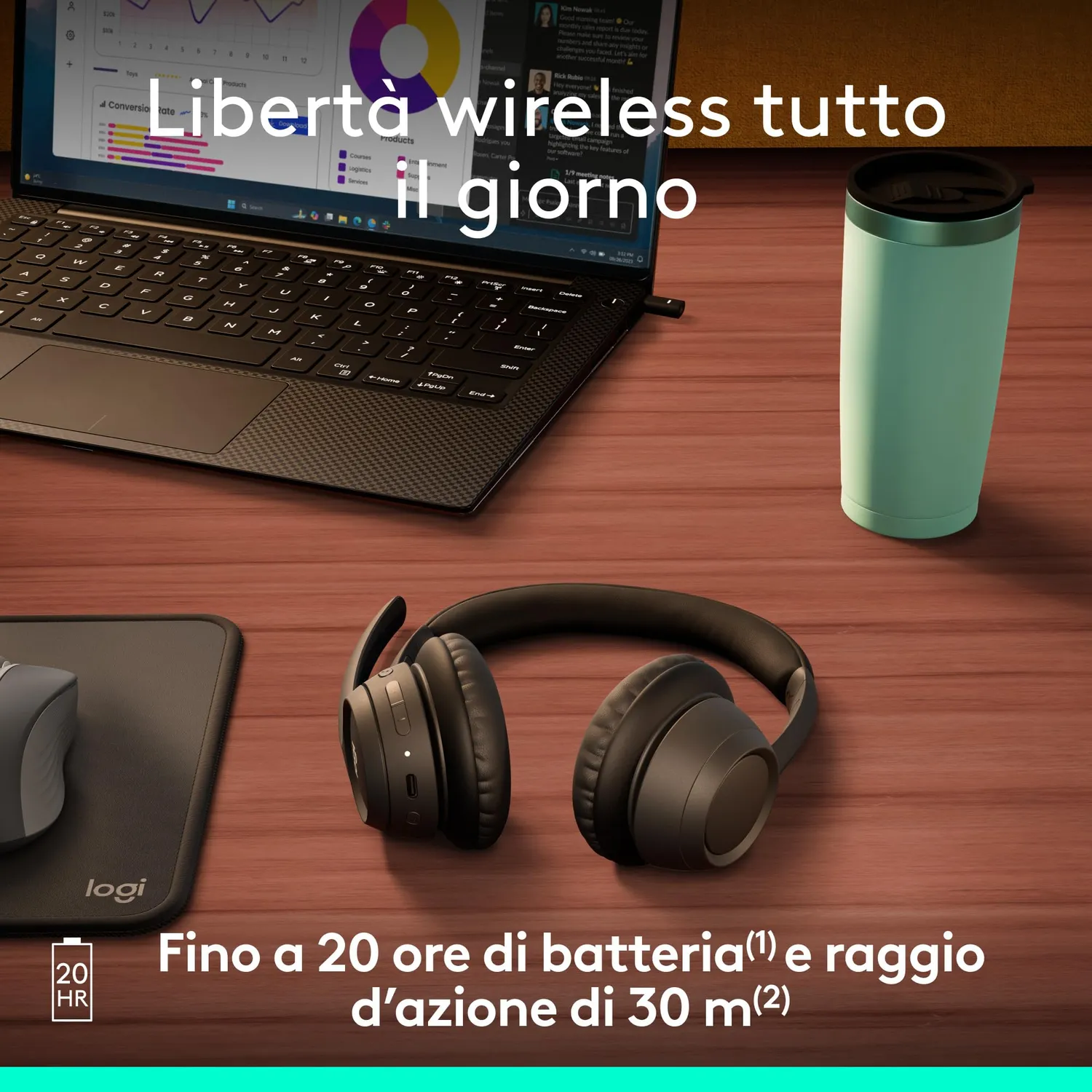 Logitech Zone 305 cuffia wireless UC ricevitore Bluetooth