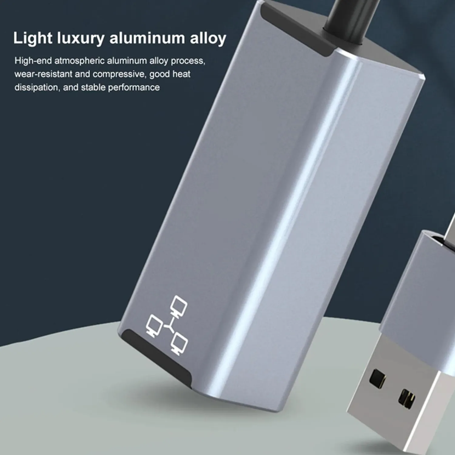 Zunate adattatore USB C Ethernet 100 Mbps RJ45 LED alluminio