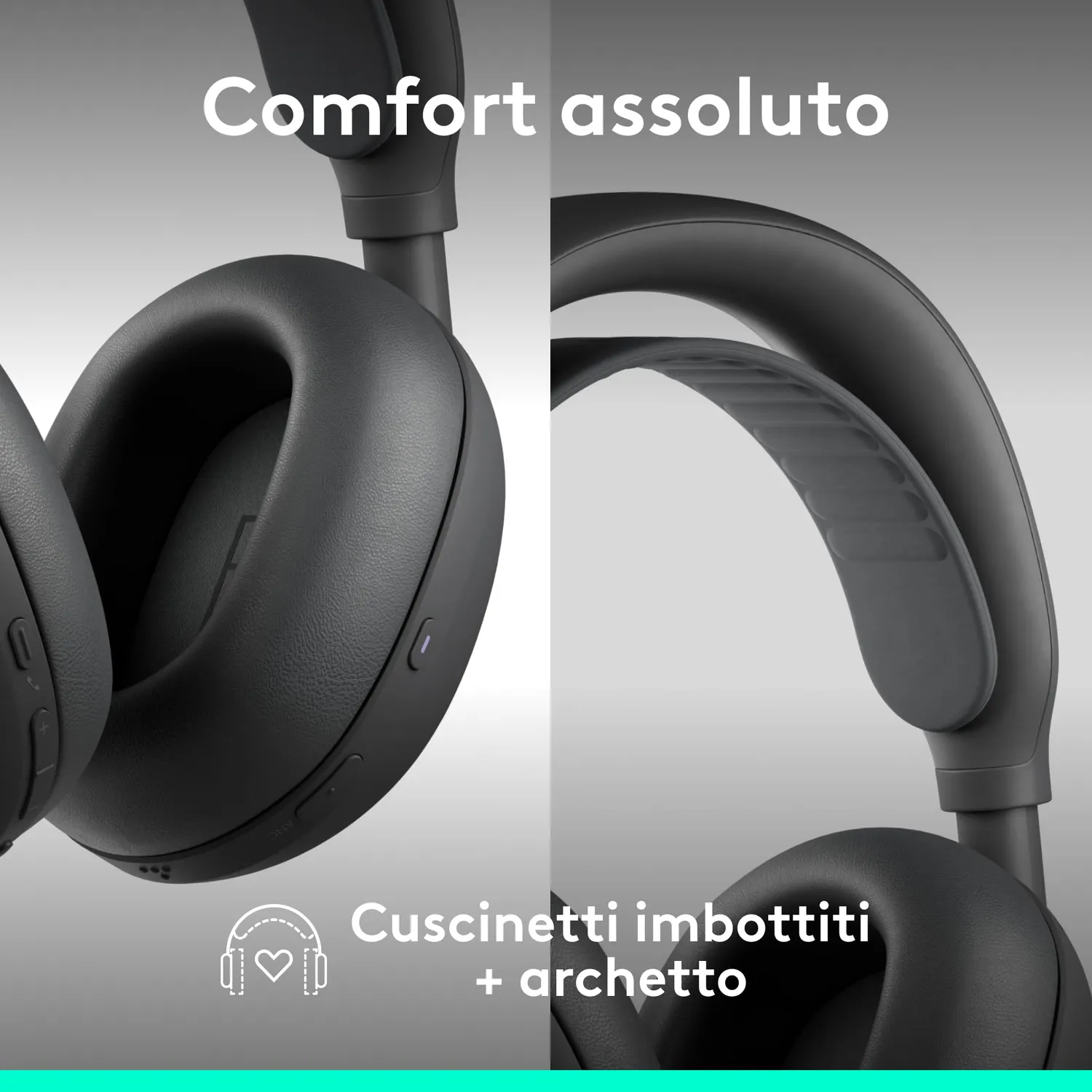Logitech Zone Vibe Pro Business cuffie Grafite Teams 40 mm