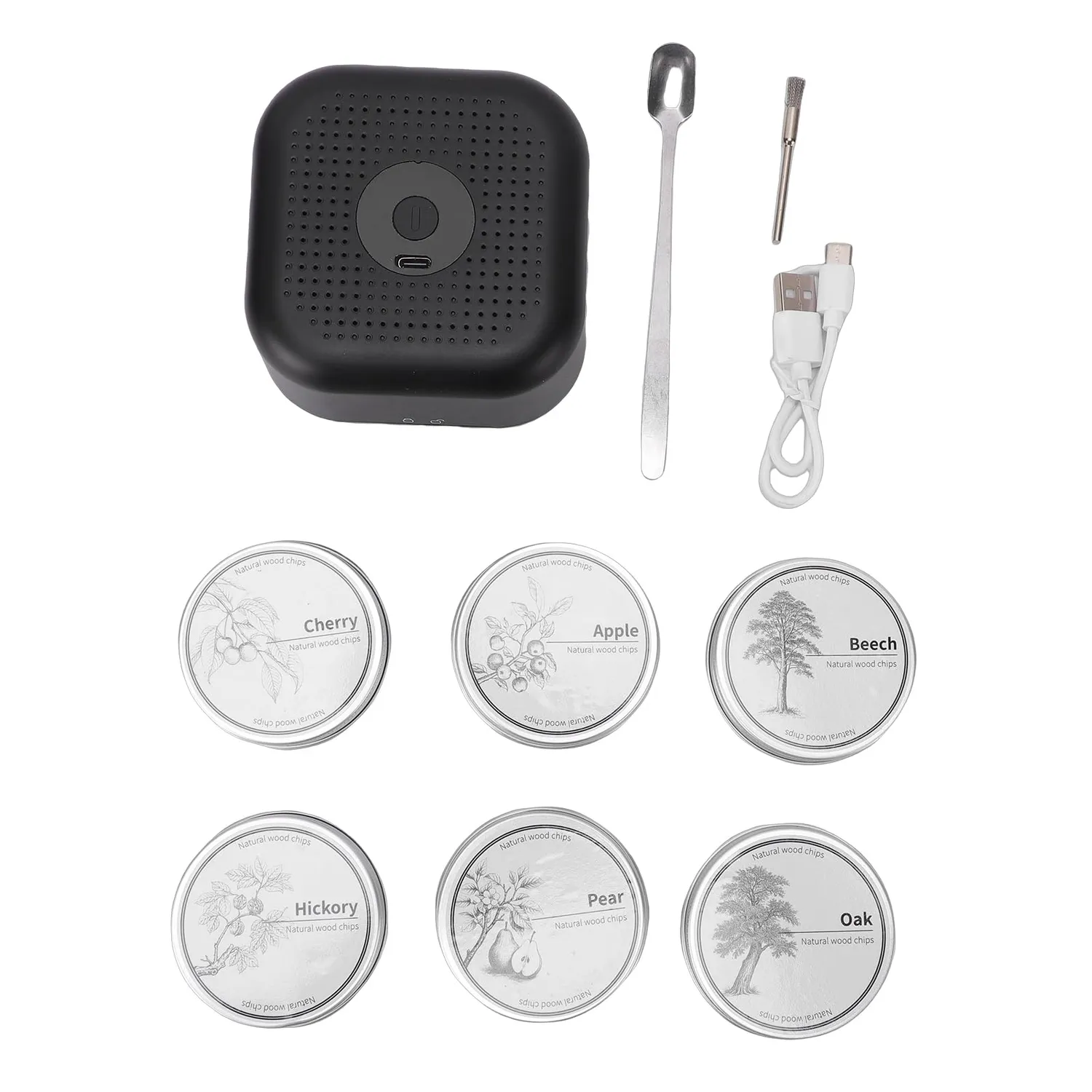 Zunate Kit Affumicatore Whisky Elettrico Senza Butano 6 Gusti