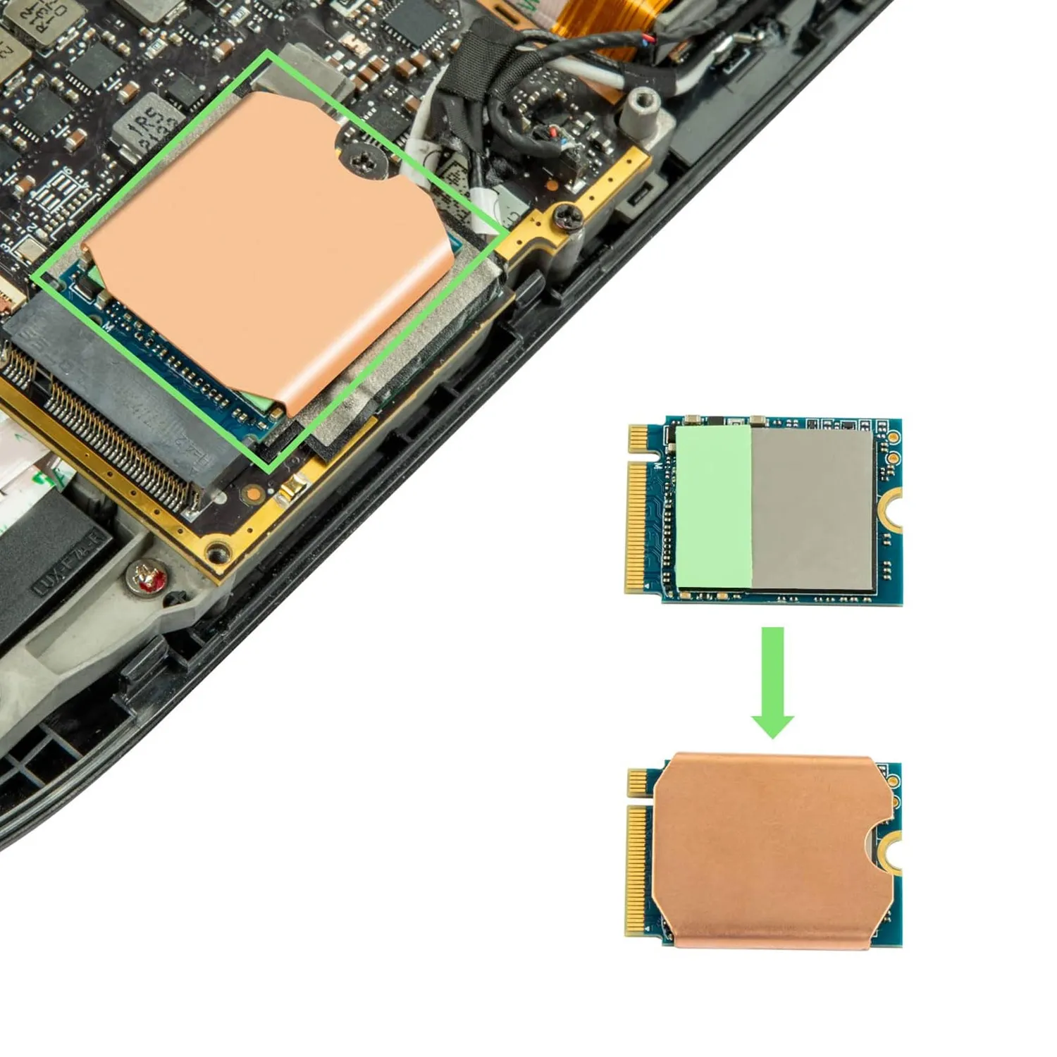 Zunate Dissipatore SSD M.2 2230 Rame Kit Steam Deck