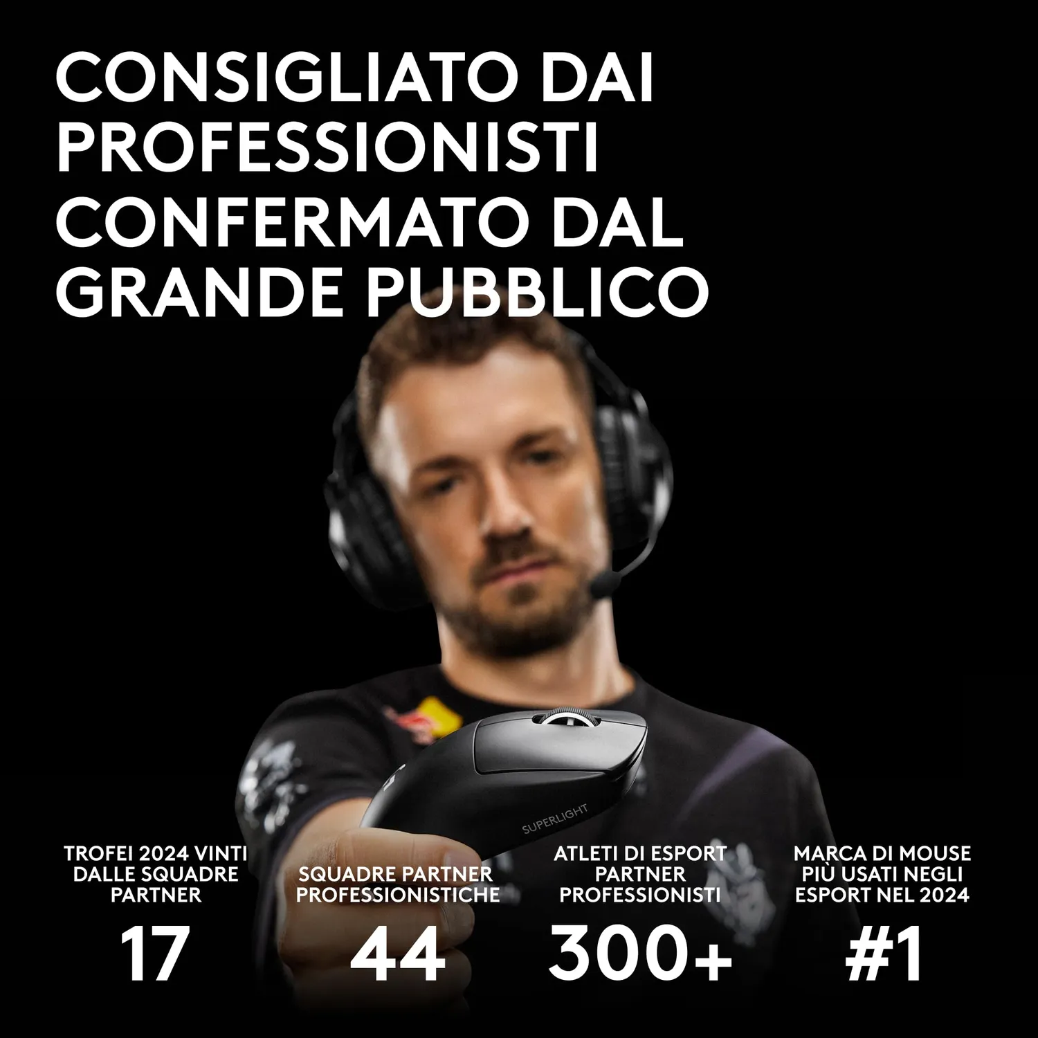 Logitech G PRO X Superlight 2c mouse gaming wireless nero