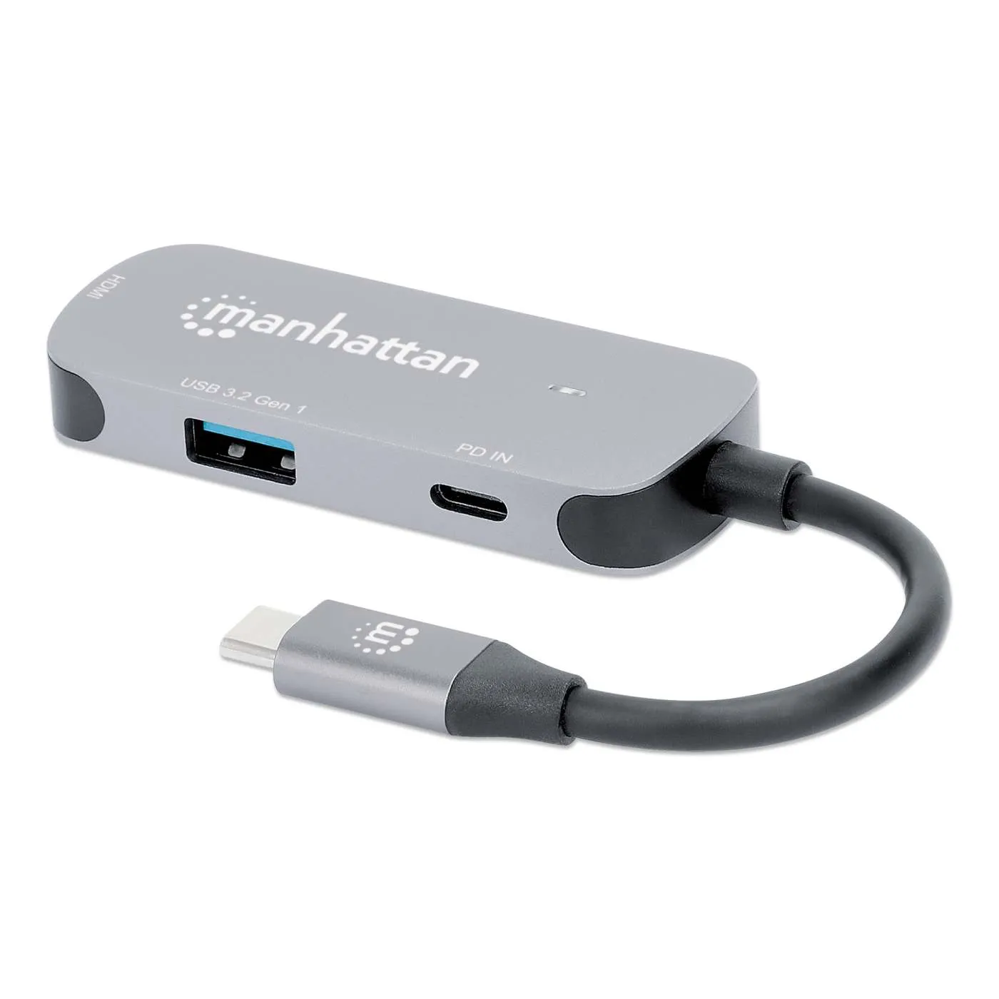 Manhattan Docking Converter USB-C HDMI 4K USB-A PD