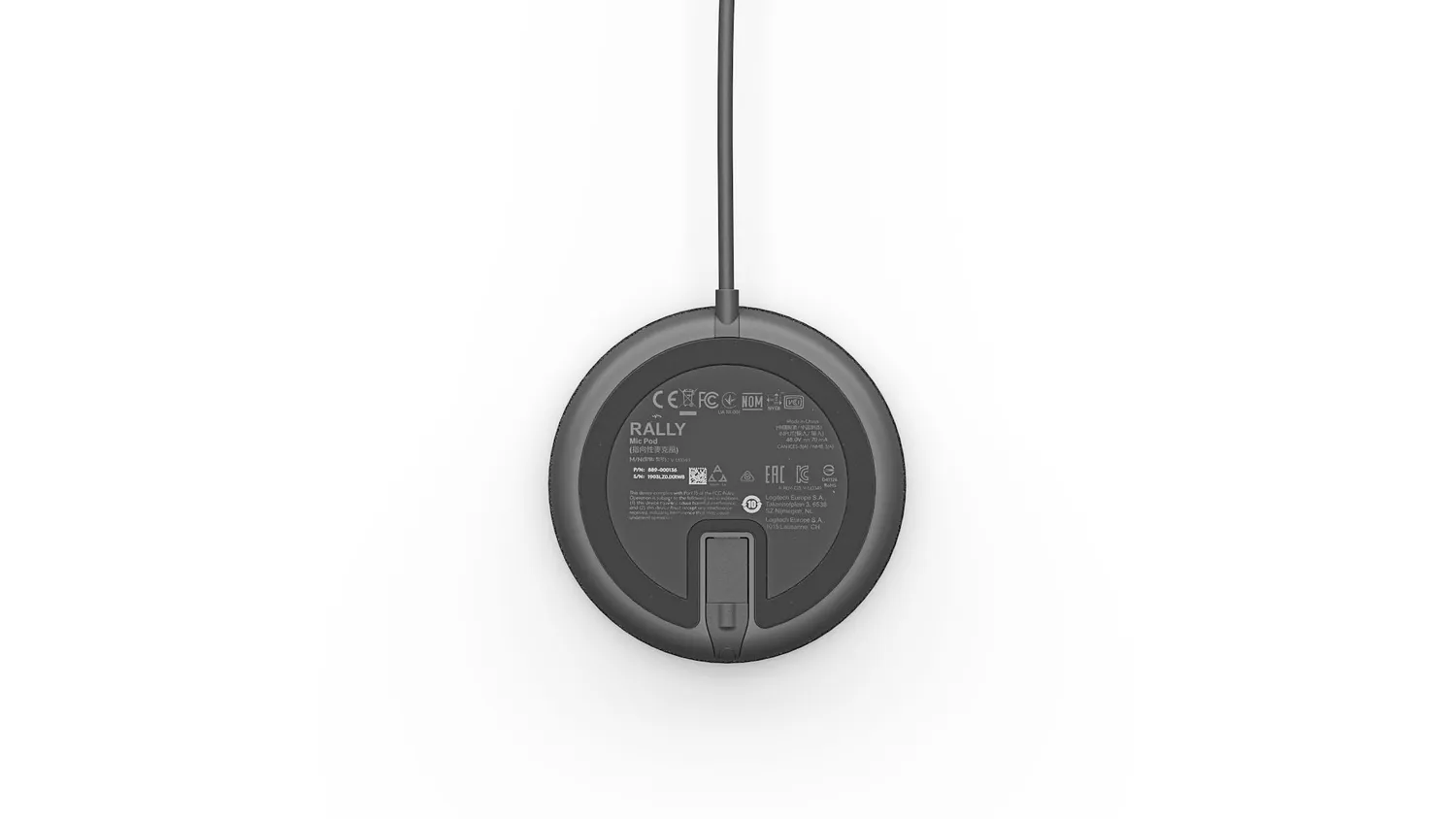 Logitech Rally Mic Pod microfono da tavolo grafite