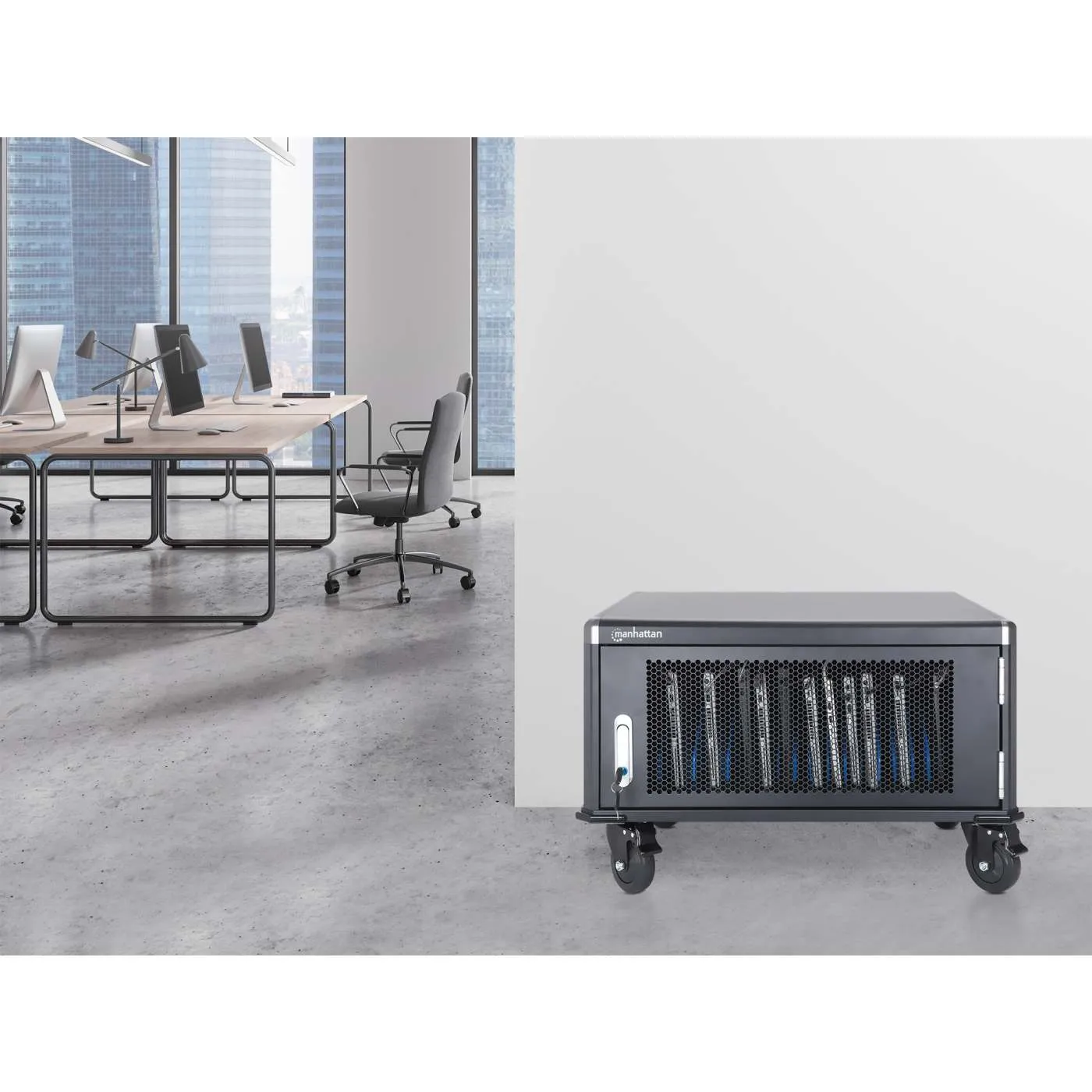 Manhattan Carrello Ricarica EU 20 Posti AC per Notebook 16"