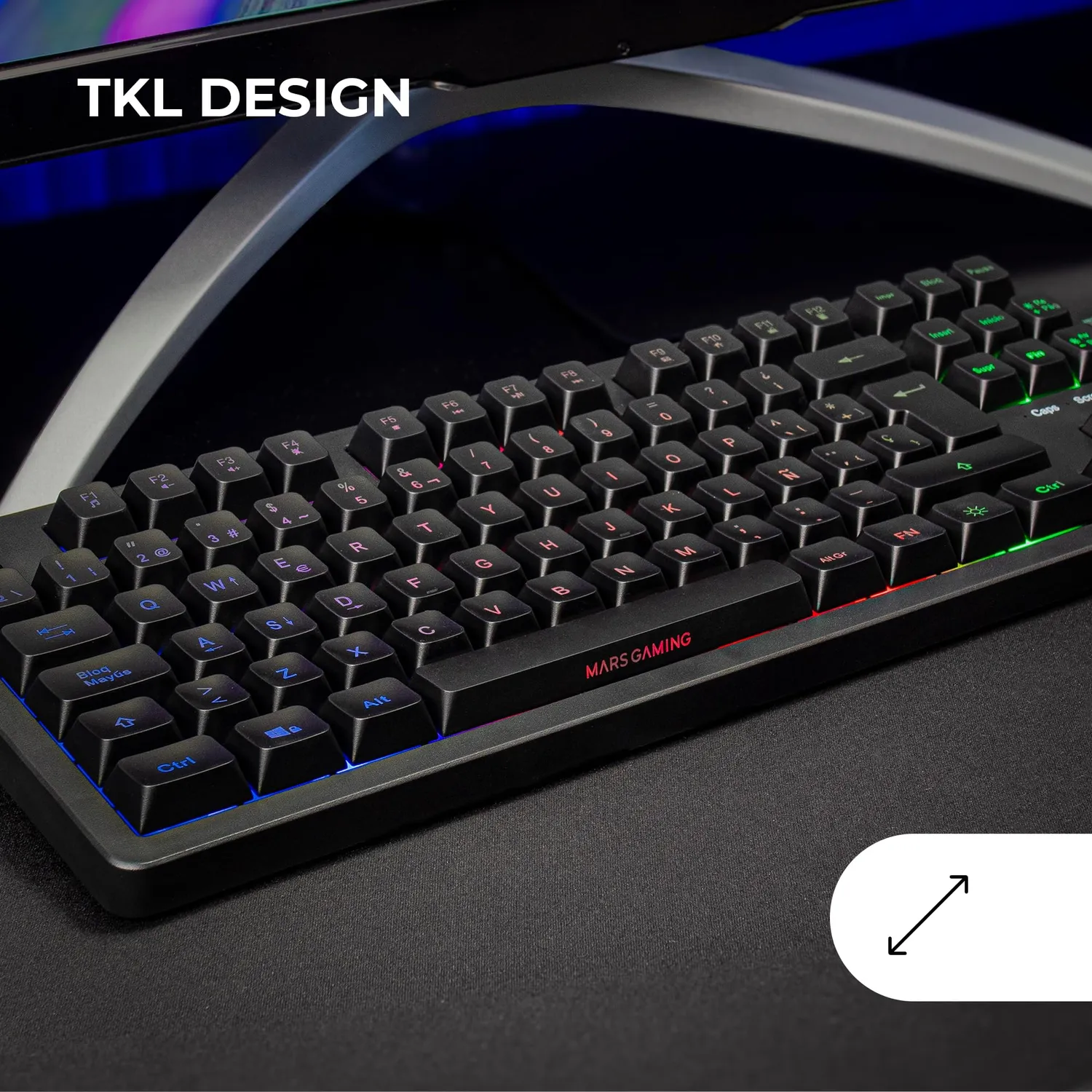 Mars Gaming MK023ES tastiera gaming TKL nera layout spagnolo