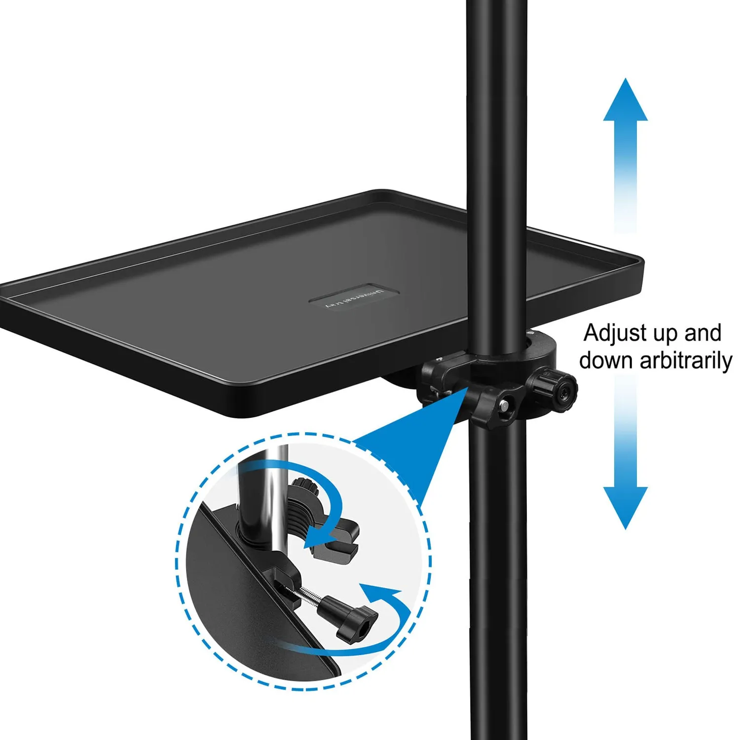 Zunate vassoio supporto microfono ABS 16,5x22 cm con morsetto