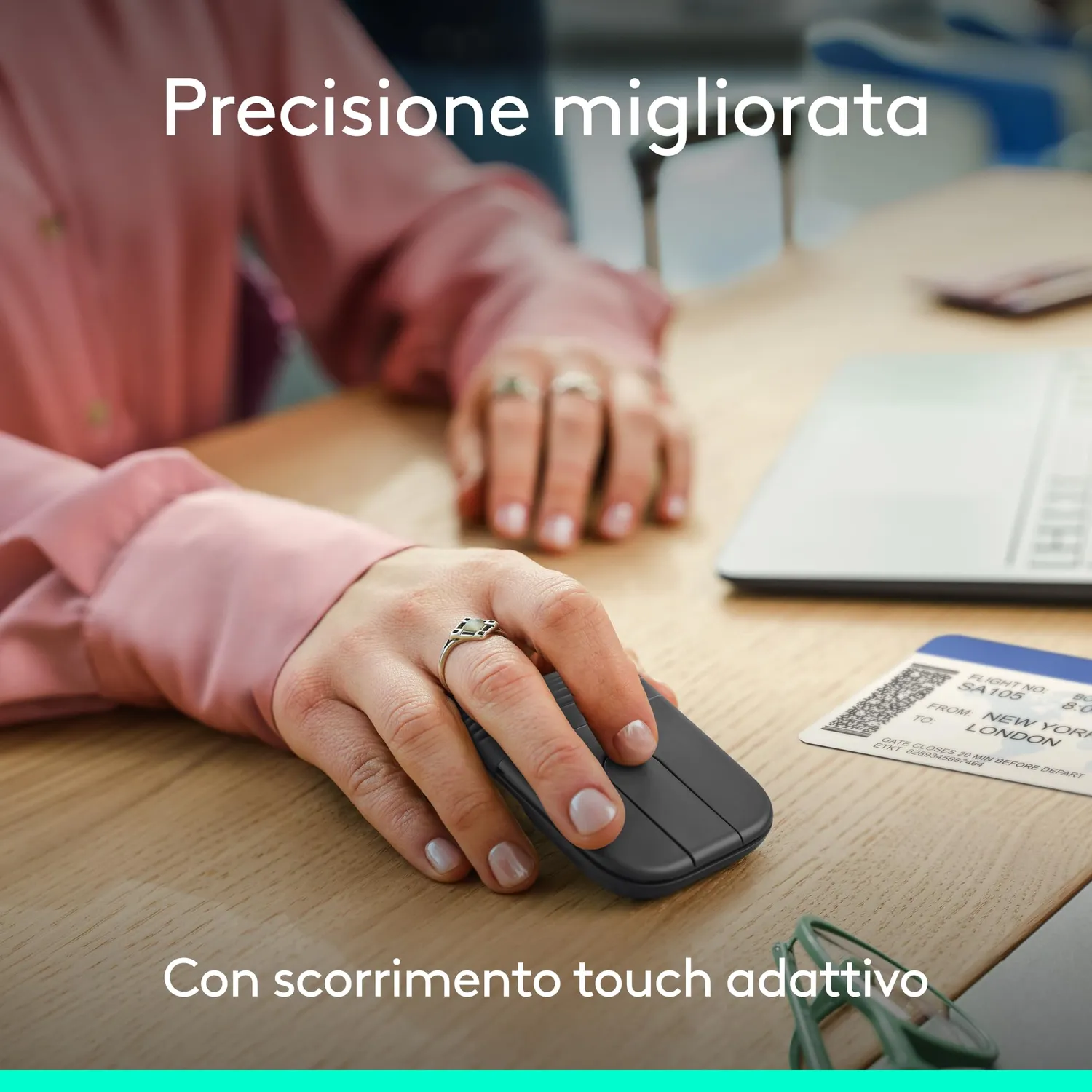 Logitech Mobi Fold mouse grafite Bluetooth 4K DPI