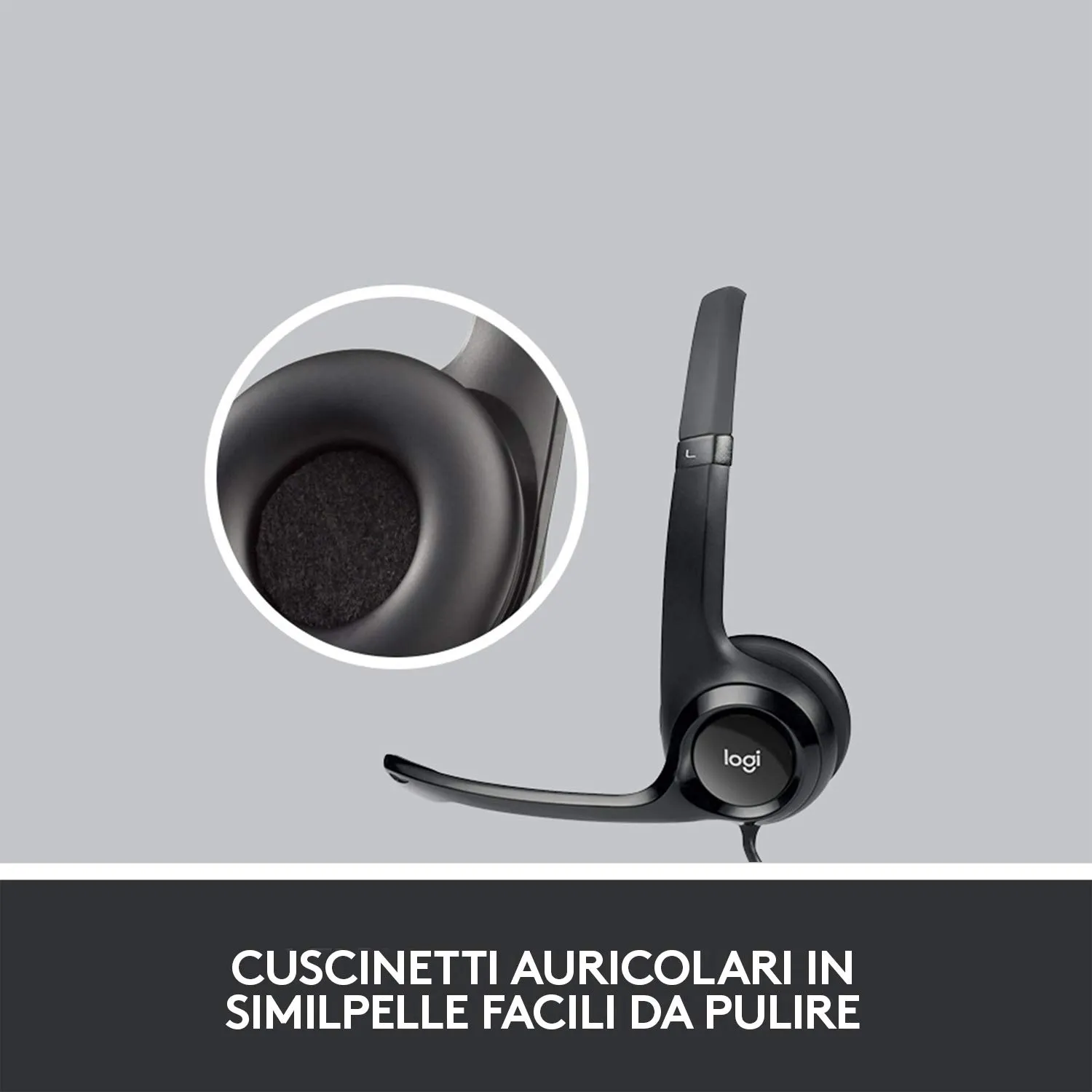 Logitech Education cuffie cablate USB con microfono 85dB