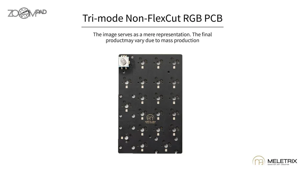 CoffeeKeys Zoompad Extra PCB tastiera tri-mode hotswap normale
