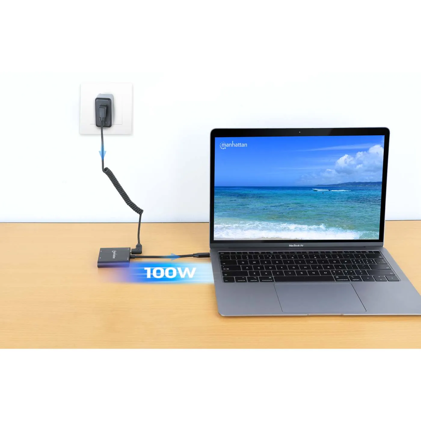 Manhattan Adattatore USB-C Dual HDMI 4K 100W PD
