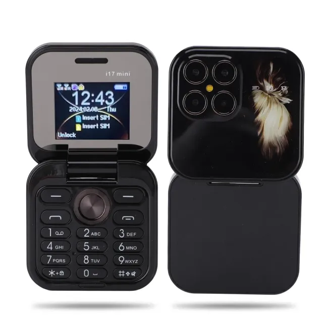 Zunate telefono pieghevole 2G anziani tasti grandi nero