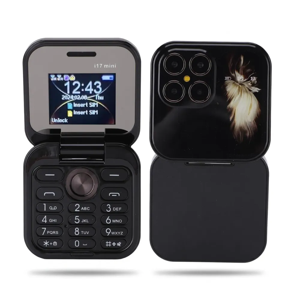Zunate telefono pieghevole 2G anziani tasti grandi nero