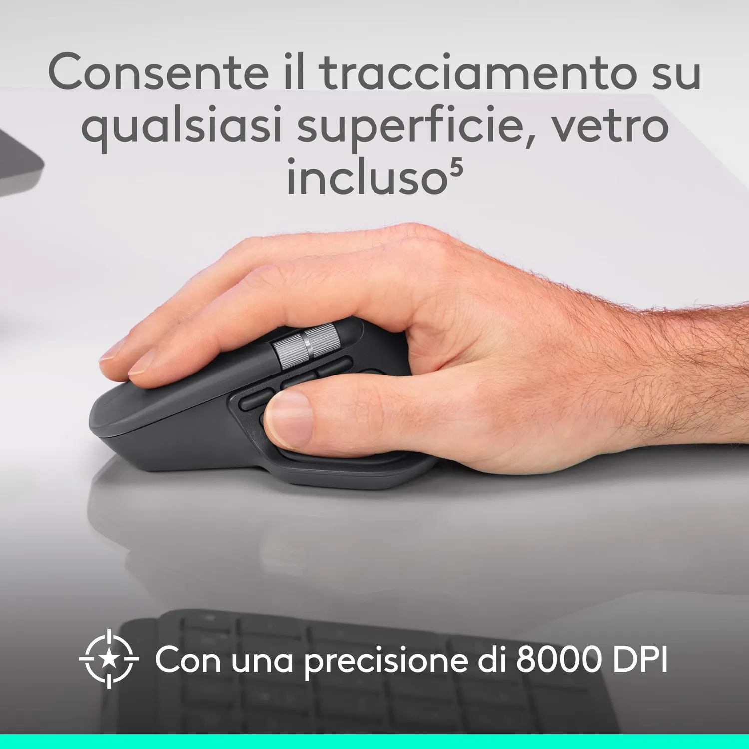 Logitech MX Master 4 mouse wireless ergonomico aptico