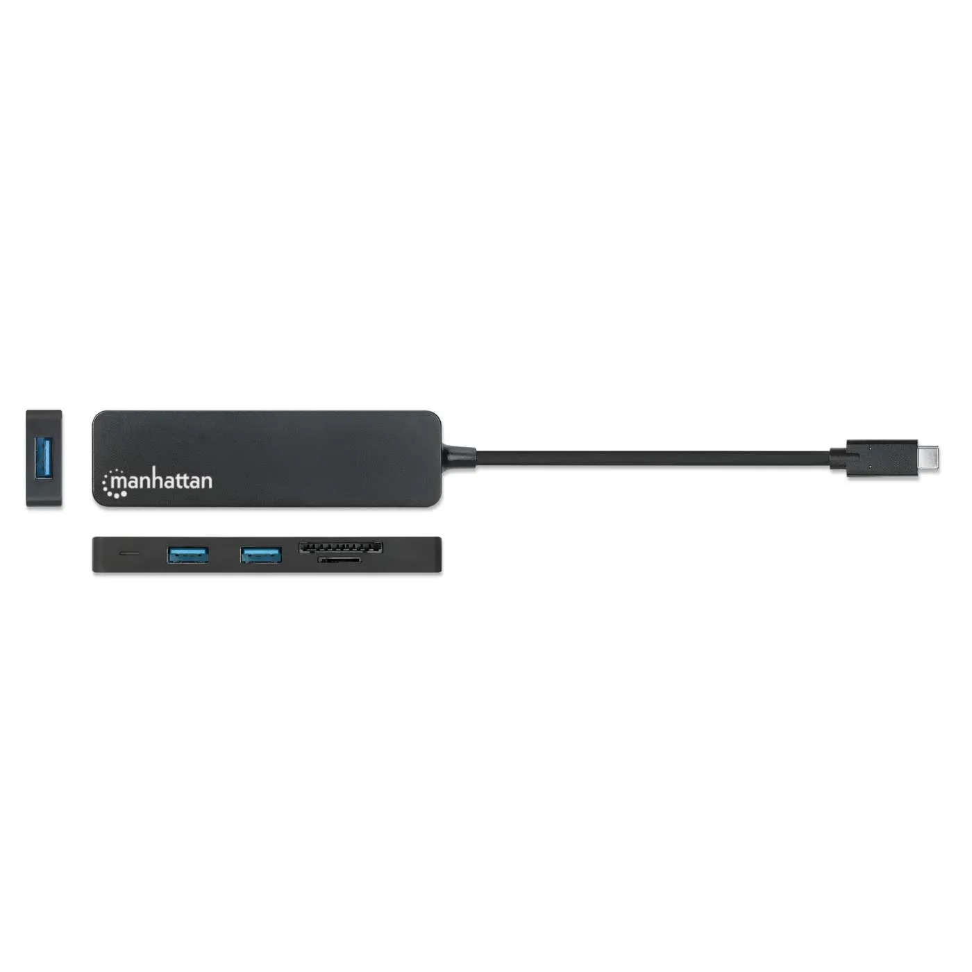 Manhattan Hub USB-C 3 porte USB-A lettore SD