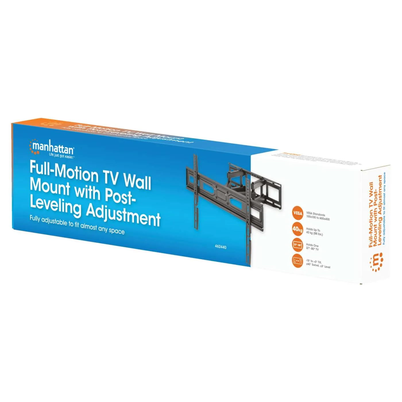 Manhattan Full-Motion supporto TV 37-80" 40kg VESA