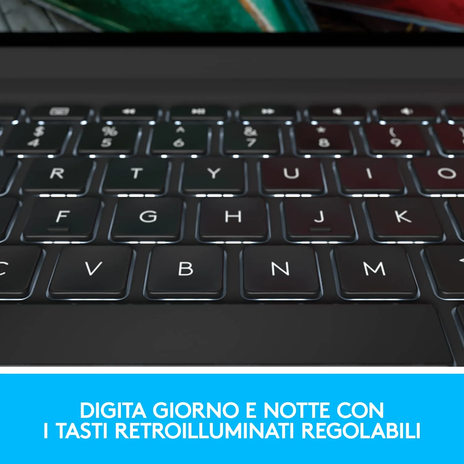 Logitech Slim Folio Pro Custodia Tastiera iPad 11 Retroilluminata