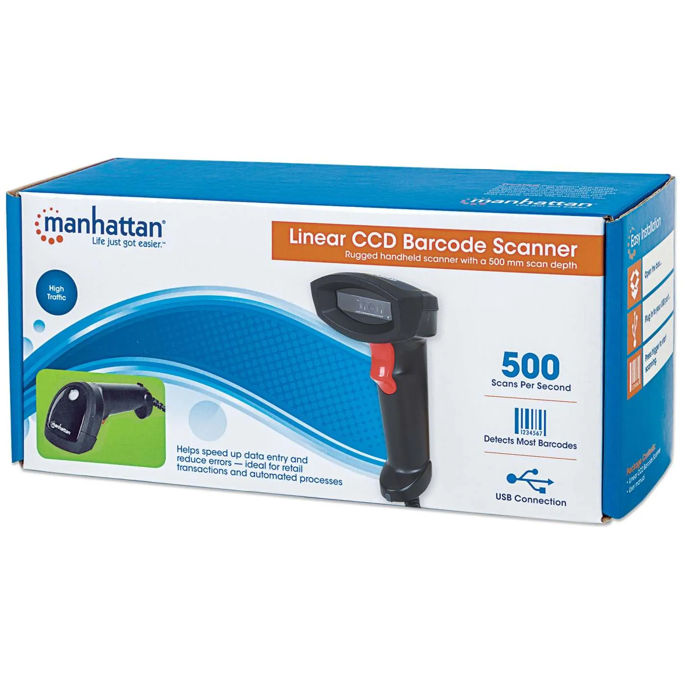 Manhattan Scanner Codici a Barre CCD USB 1D 500 mm